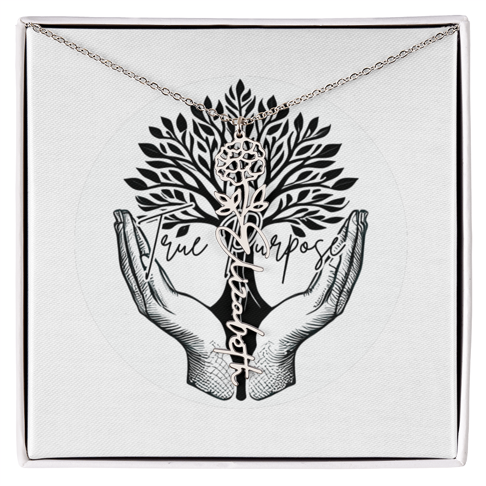 Flower Name necklace