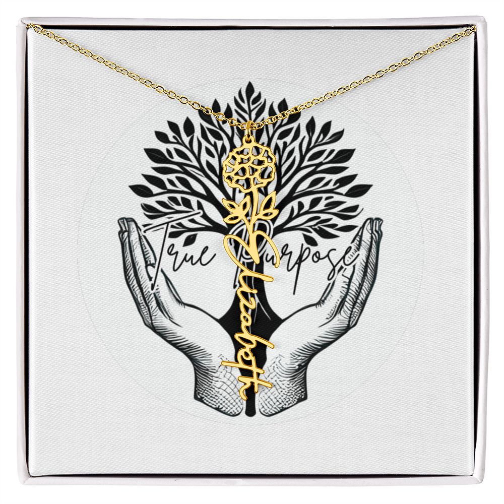 Flower Name necklace