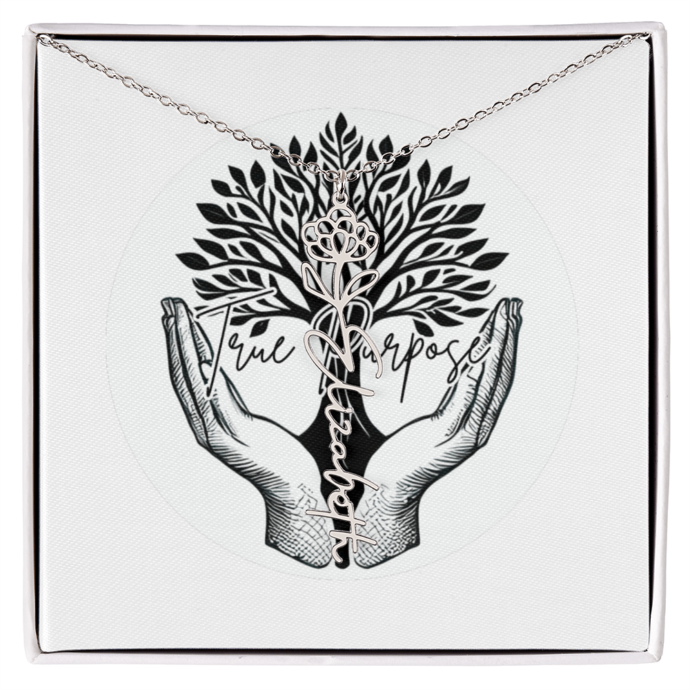 Flower Name necklace