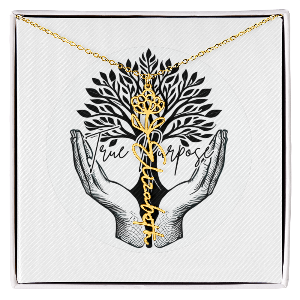 Flower Name necklace