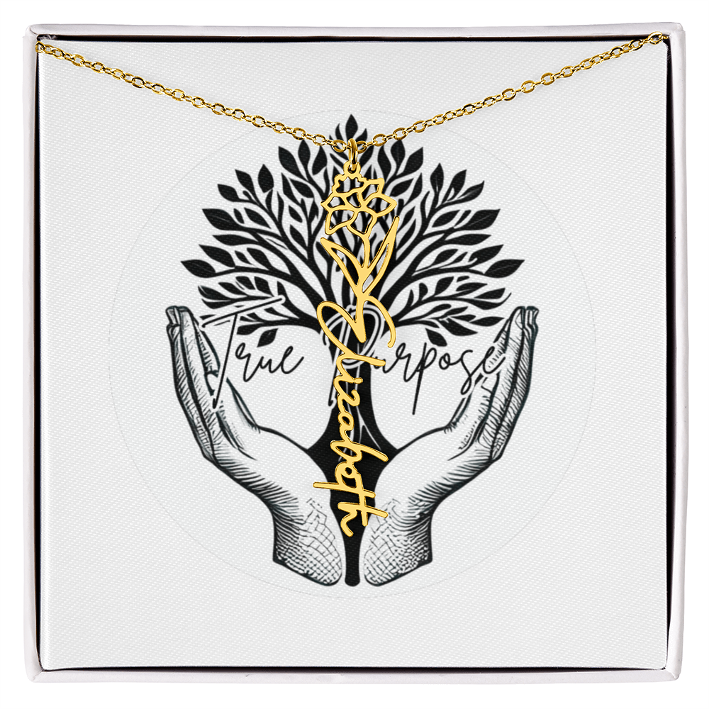 Flower Name necklace