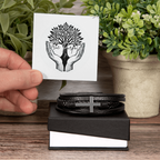 Men's Cross Leather Bracelet