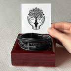 Men's Cross Leather Bracelet