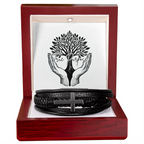 Men's Cross Leather Bracelet