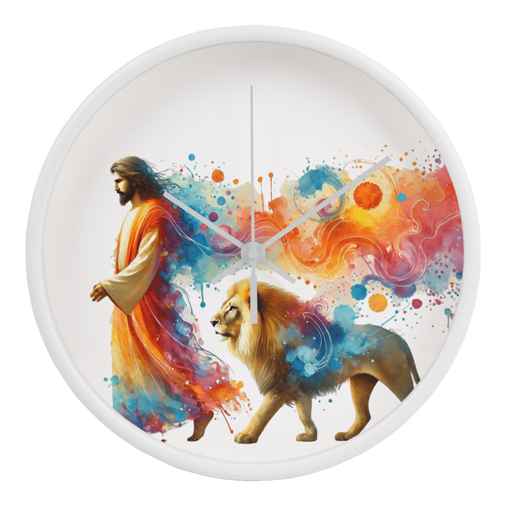 Jesus and the Lion Clock