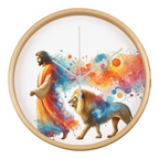 Jesus and the Lion Clock