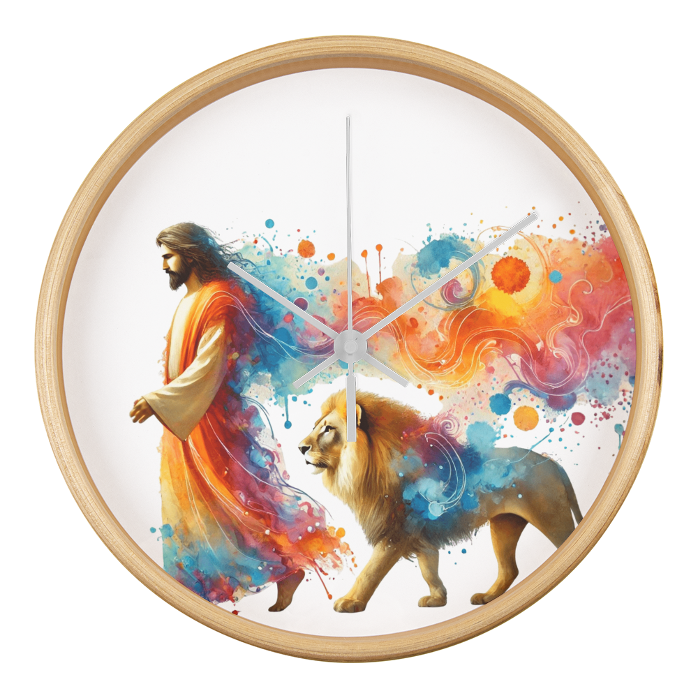 Jesus and the Lion Clock