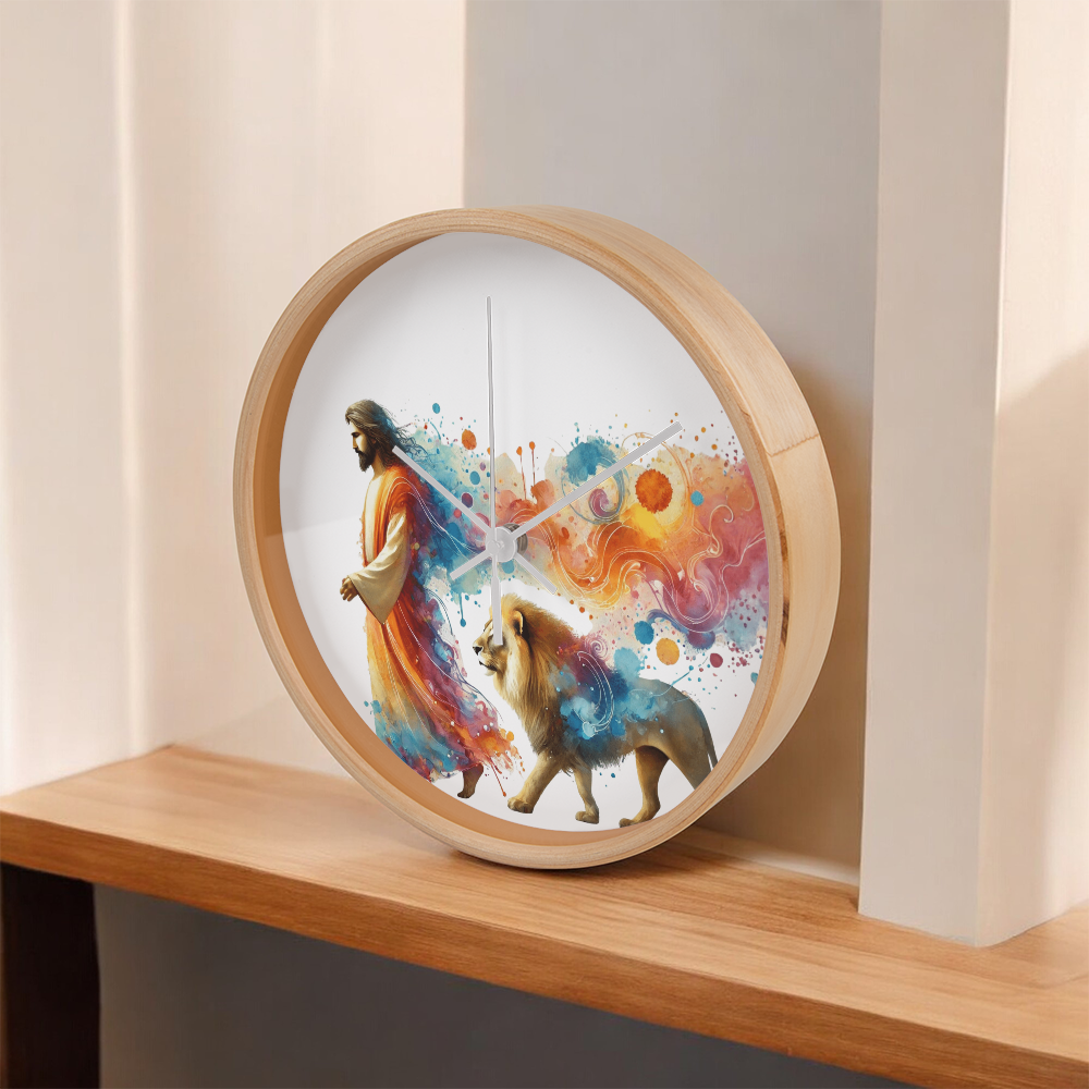 Jesus and the Lion Clock