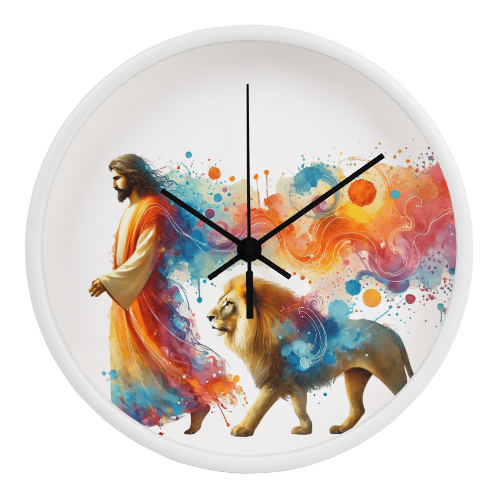 Jesus and the Lion Clock