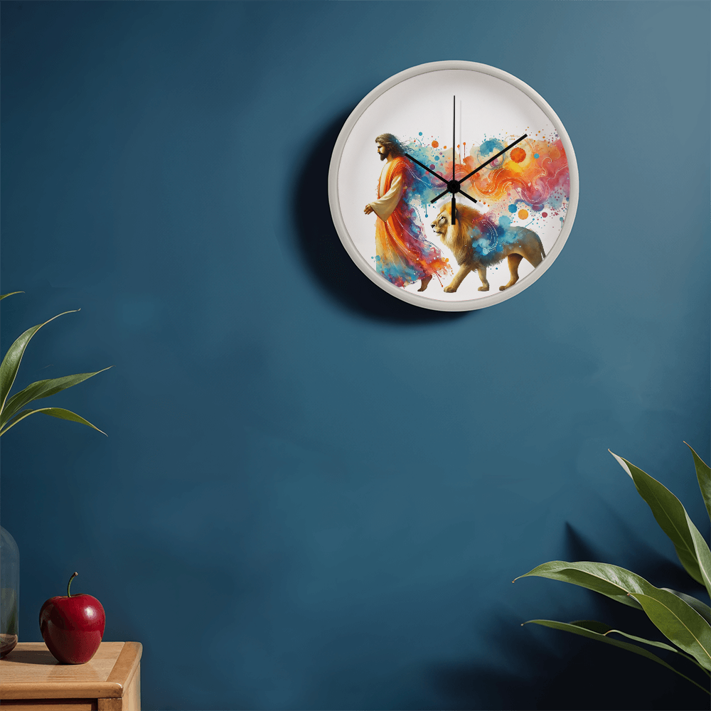 Jesus and the Lion Clock