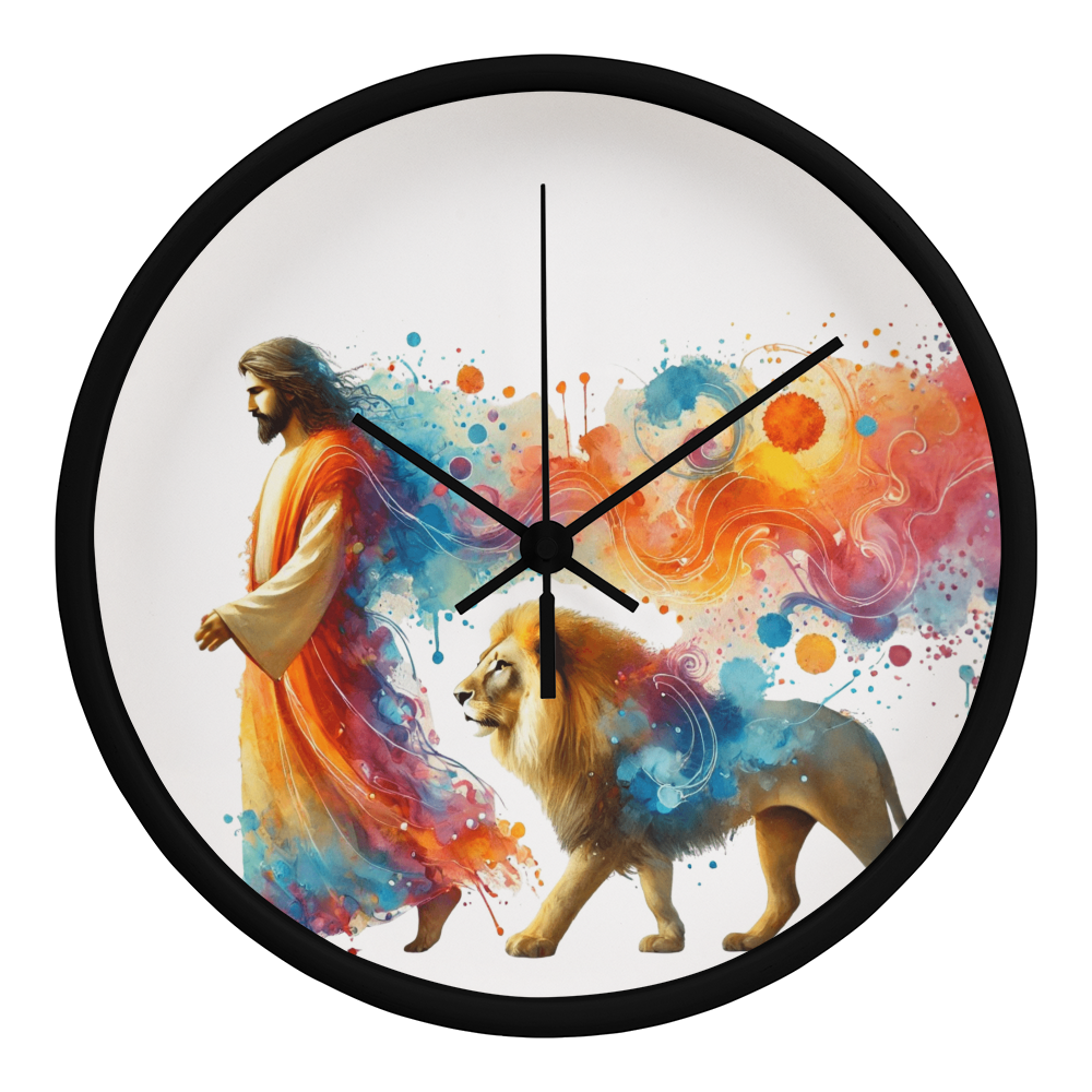Jesus and the Lion Clock