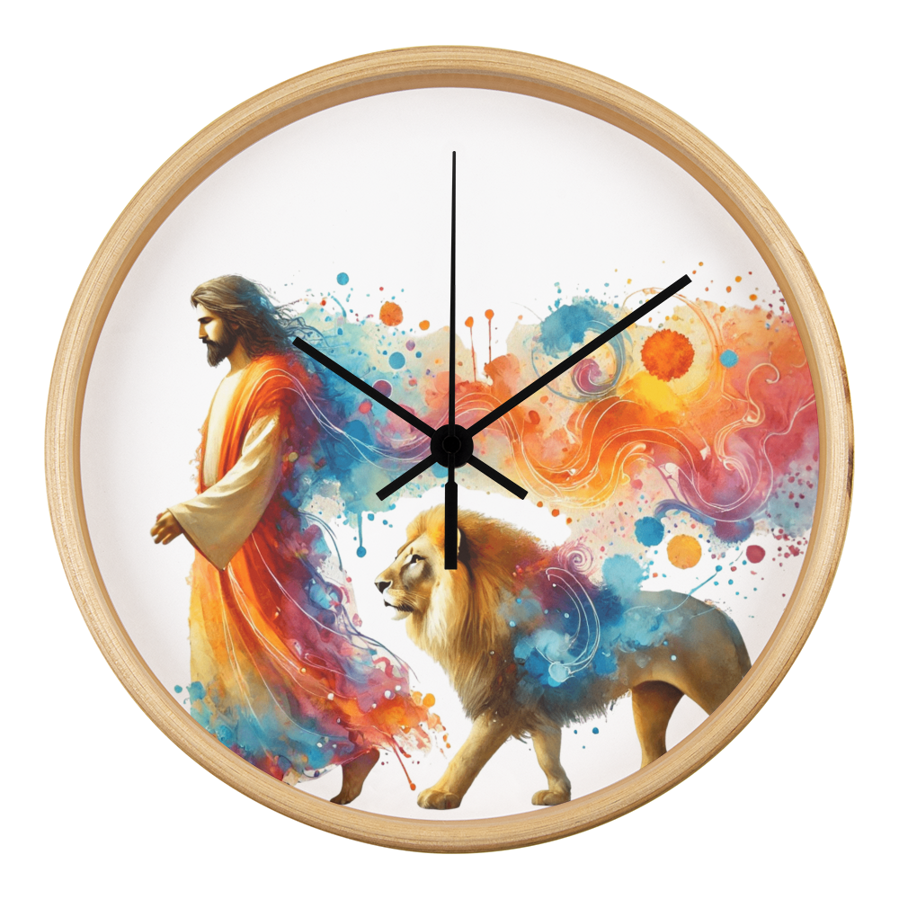 Jesus and the Lion Clock
