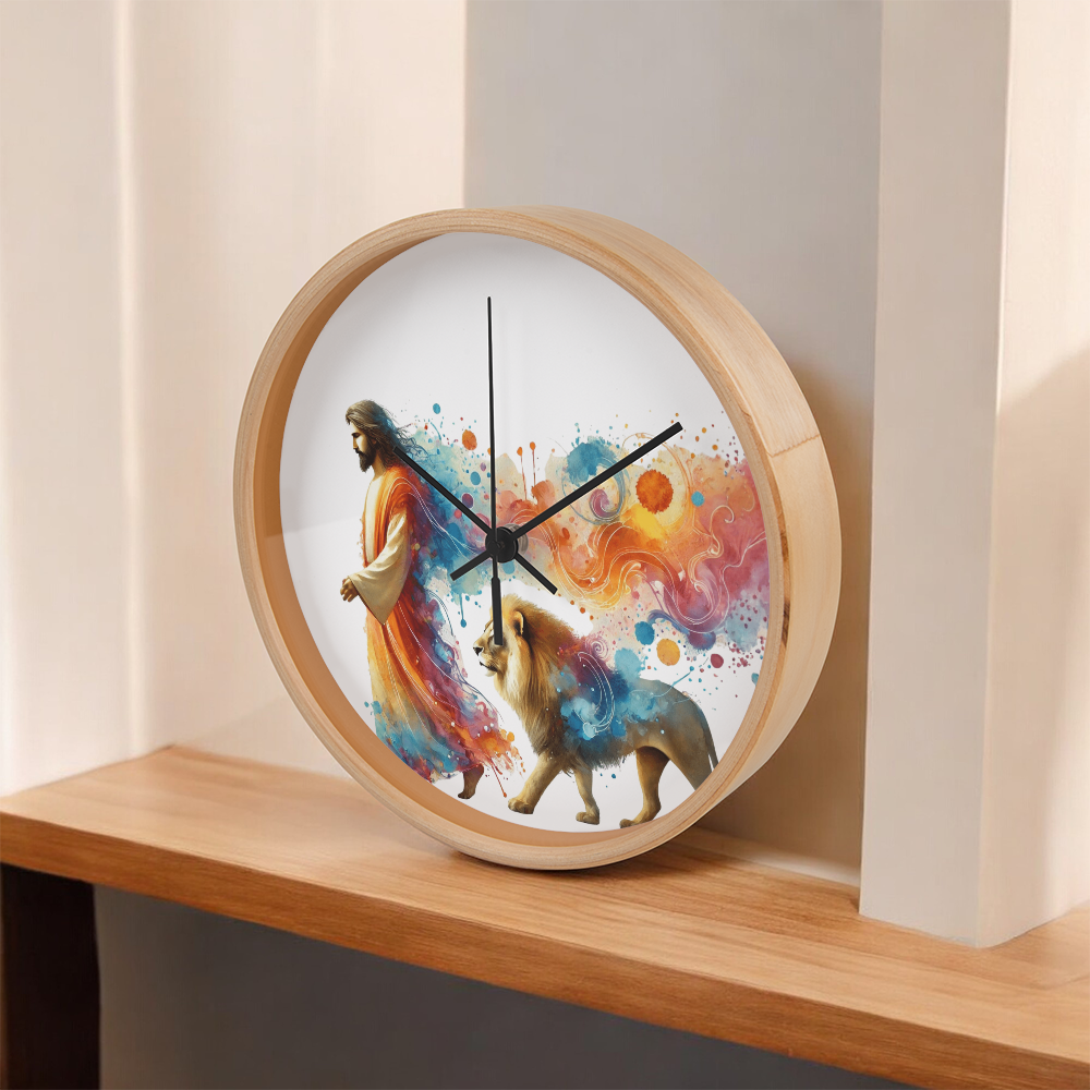 Jesus and the Lion Clock