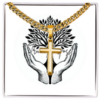 Artisan Cross With Cuban Link Chain