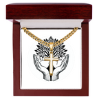 Artisan Cross With Cuban Link Chain