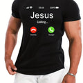 Jesus Calls For Printed Men's Comfortable T-shirts
