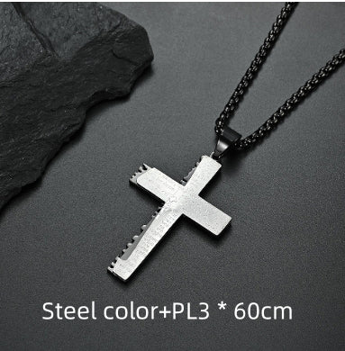 Christian Jesus Cross Necklace  Men's