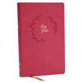 NKJV Holy Bible, Value Ultra Thinline, Pink Leathersoft, Red Letter, Comfort Print