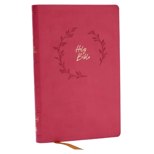 NKJV Holy Bible, Value Ultra Thinline, Pink Leathersoft, Red Letter, Comfort Print