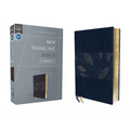 Niv, Thinline Bible, Compact, Leathersoft, Blue Floral, Red Letter, Comfort Print