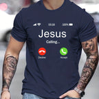 Jesus Calls For Printed Men's Comfortable T-shirts