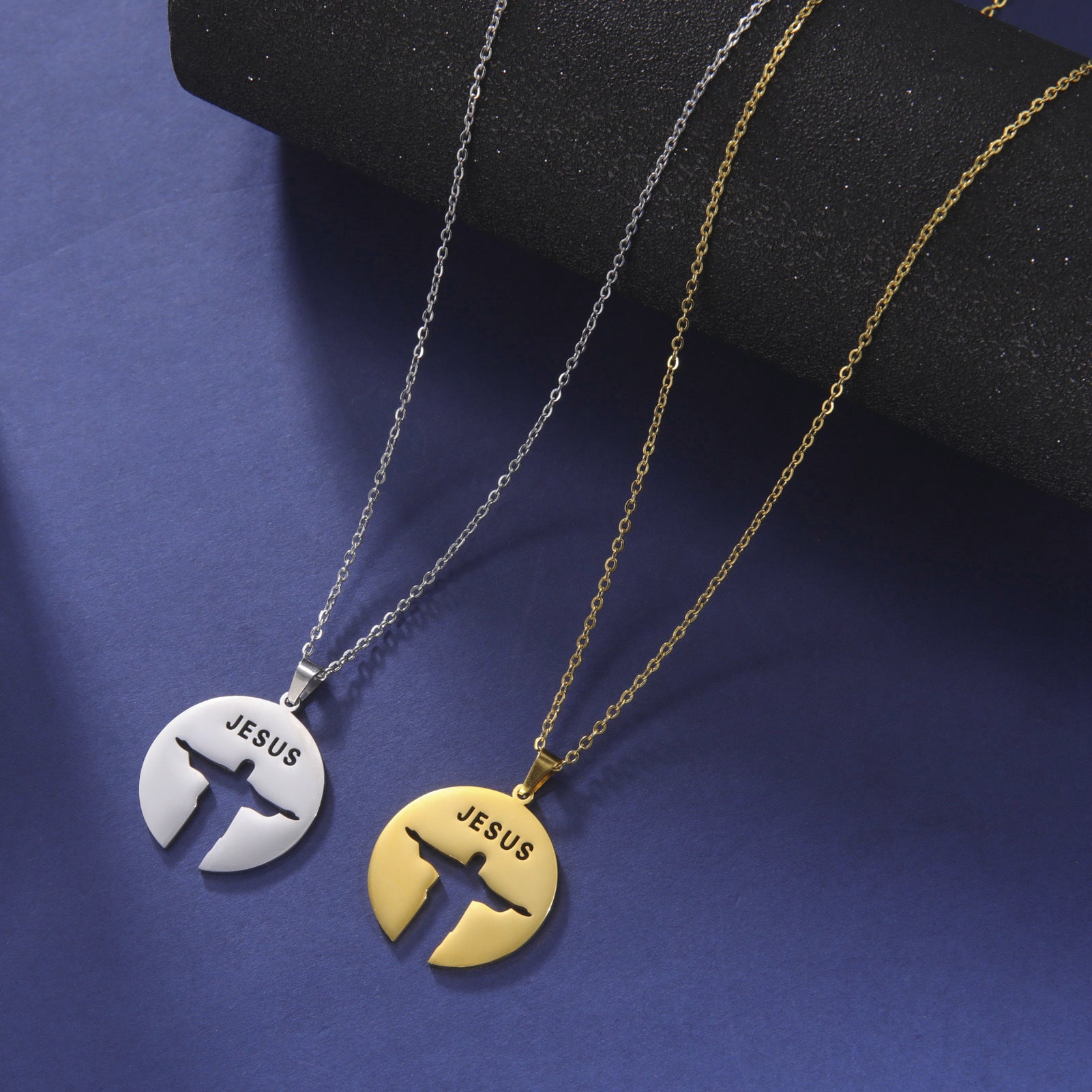 Silhouette Hollow JESUS Pendant