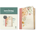 NLT Wide Margin Bible, Filament Enabled (Leatherlike, Dusty Pink Blossoms, Red Letter)